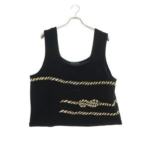 Prada 22SS Umt412 Rope Pattern Wool Knit Vest Men's 50